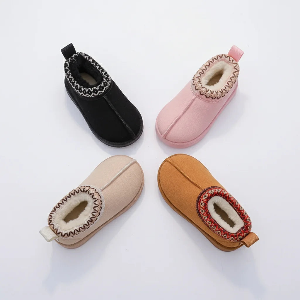 TinyBoots - Warme Suède Baby Winterlaarsjes Bontvoering