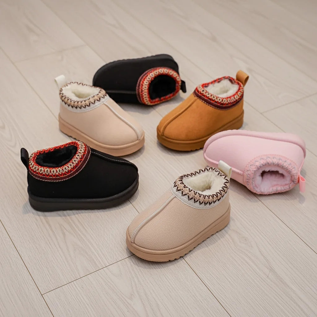 TinyBoots - Warme Suède Baby Winterlaarsjes Bontvoering