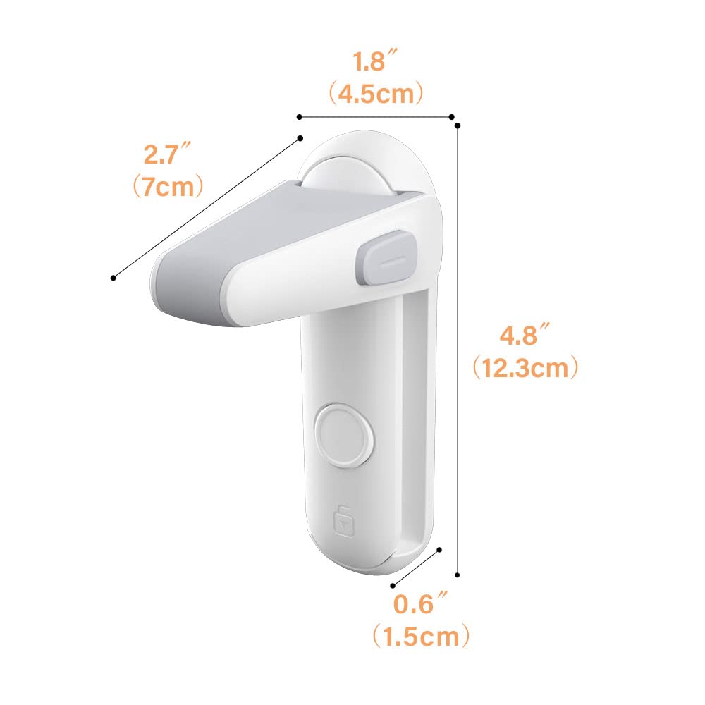 SAFELON 2Pcs Door Lock (White)