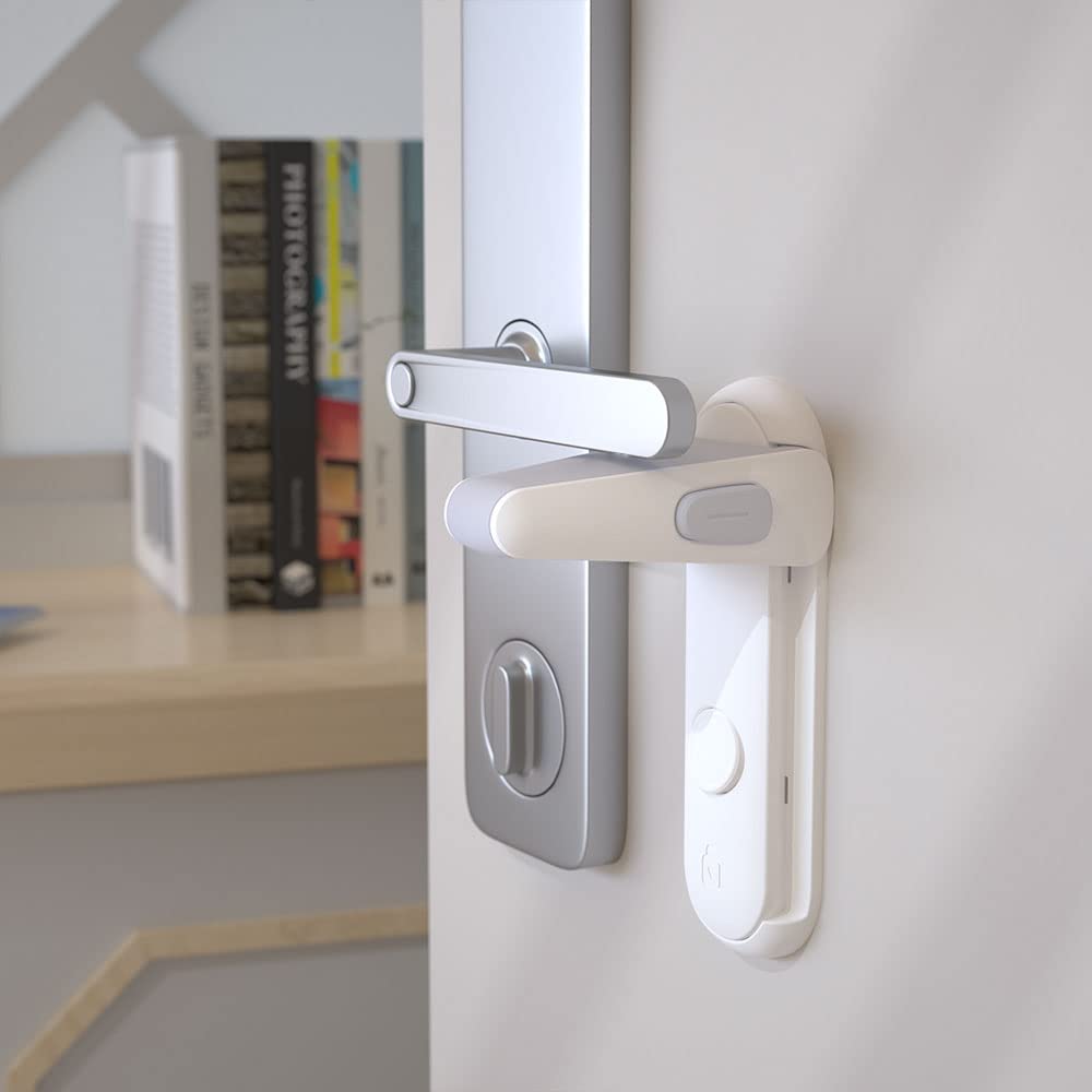 SAFELON 2Pcs Door Lock (White)