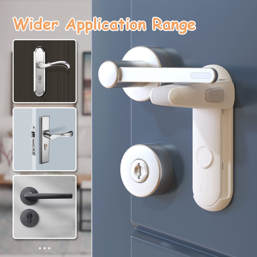 SAFELON 2Pcs Door Lock (White)