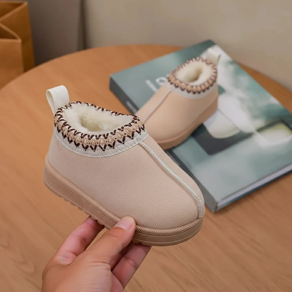 TinyBoots - Warme Suède Baby Winterlaarsjes Bontvoering