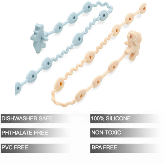 PandaEar Adjustable Silicone Fastening Ribbons, 5 Pieces