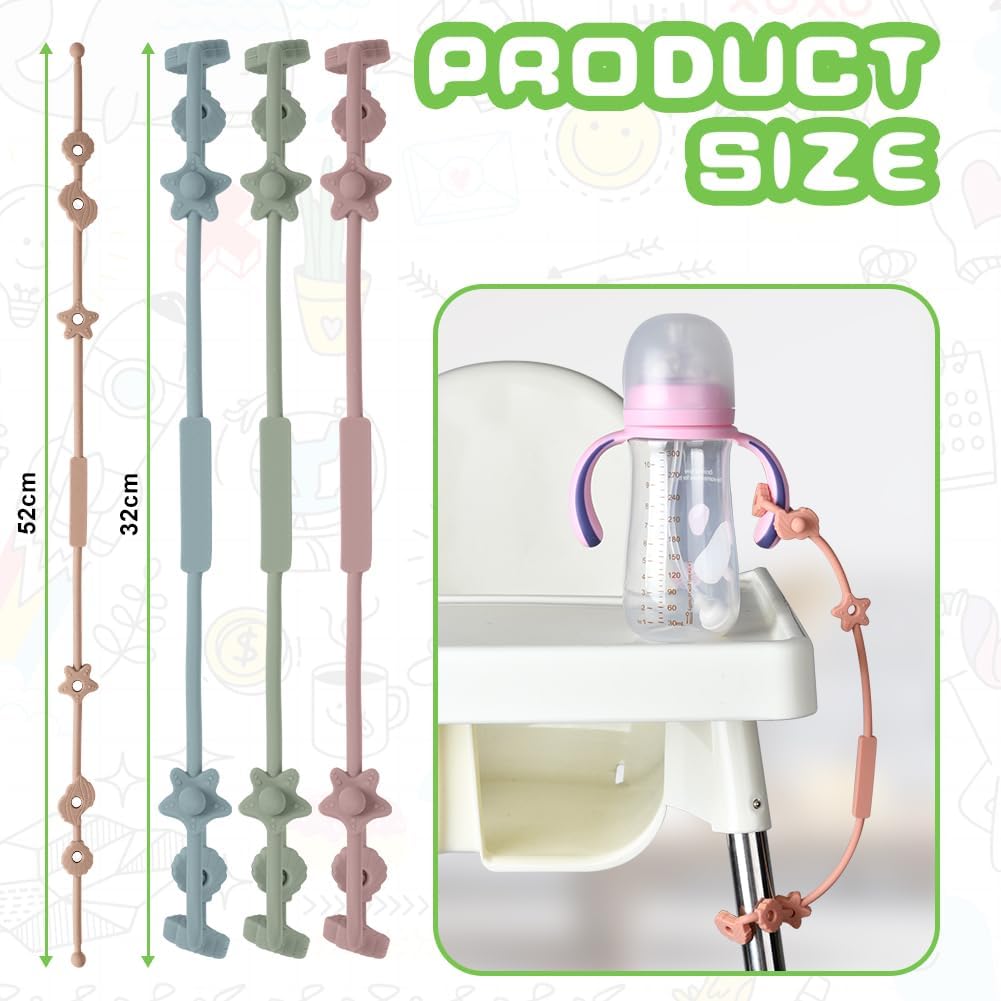 Vicloon Rekbare veiligheidsriemen van siliconen, 4 stuks